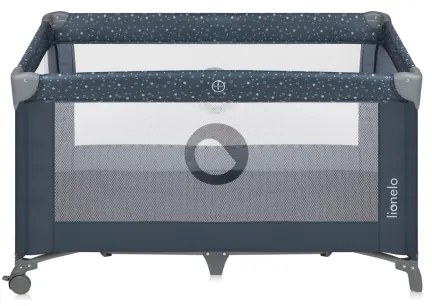 Lionelo - Cestovná postieľka STEFI modro-šedá