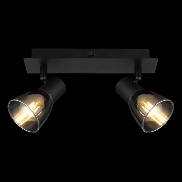 Globo 54307-2 - Nástenné bodové svietidlo CLAUDE 2xE14/40W/230V čierna