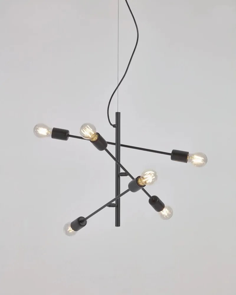 Čierne závesné svietidlo ø 55 cm Spica – Kave Home