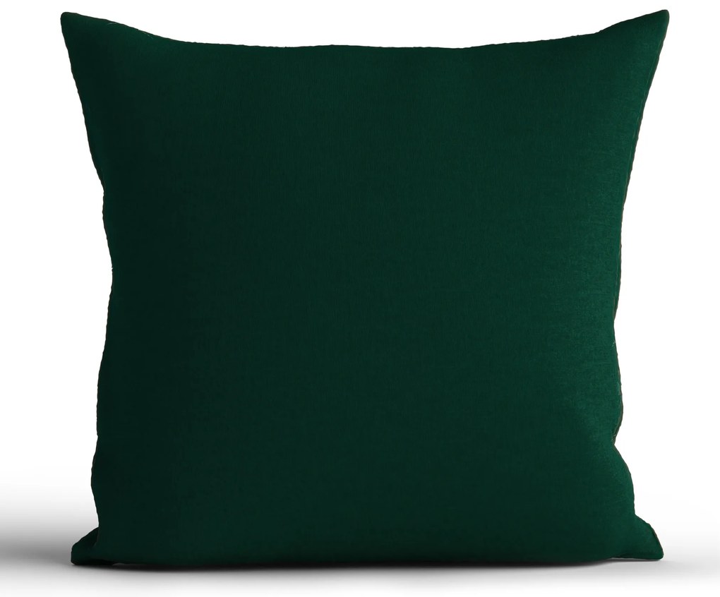 Bavlnená obliečka na vankúš Renforcé 40 × 40 cm - Jasmine tmavozelená