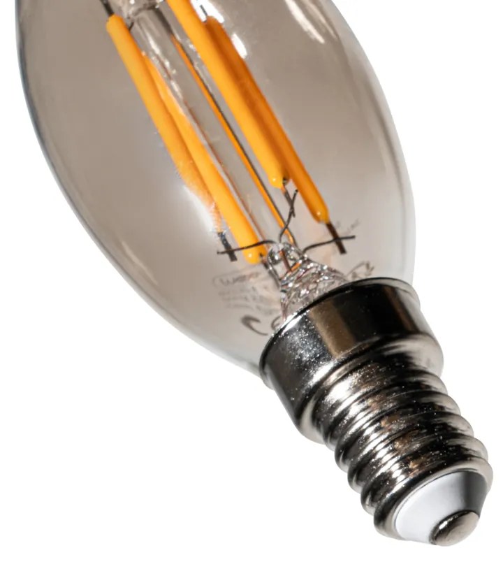 Sada 5 stmievateľných LED žiaroviek E14 BXS35 Smoke 4W 300 lm 2200K