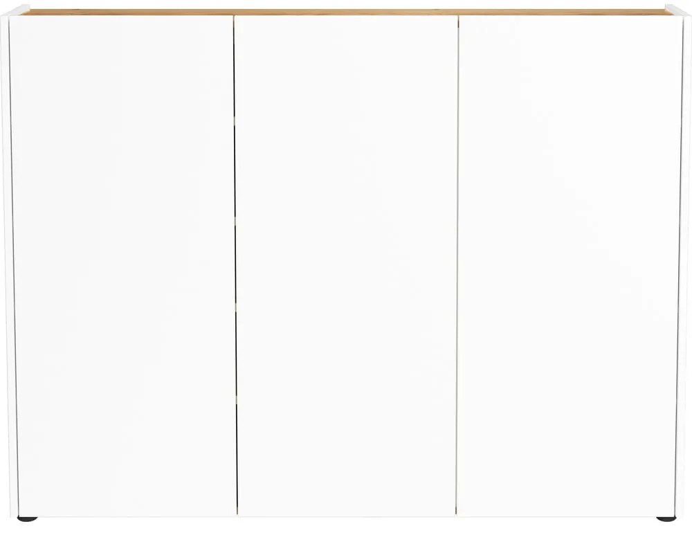 Biela skrinka na topánky v dekore duba 138x105x25 cm Libbiano – Germania