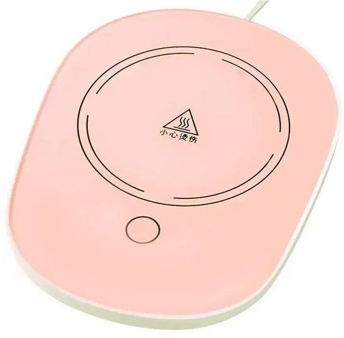 Sada keramického hrnčeka s elektrickým ohrievačom Lucky v darčekovom balení - pink