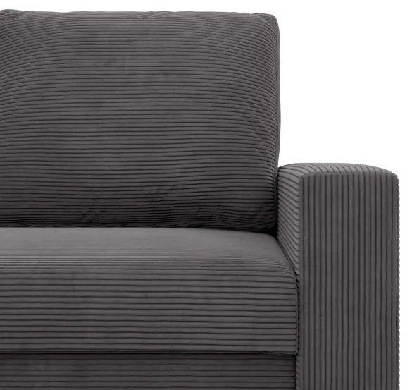 Rohová rozkladacia sedačka NEO Poso tmavosivá