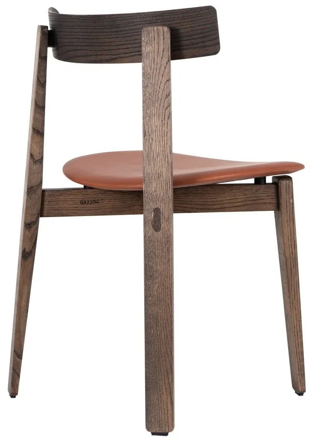 Hnedé/koňakovohnedé jedálenské stoličky v súprave 2 ks z dubového dreva Nora – Gazzda