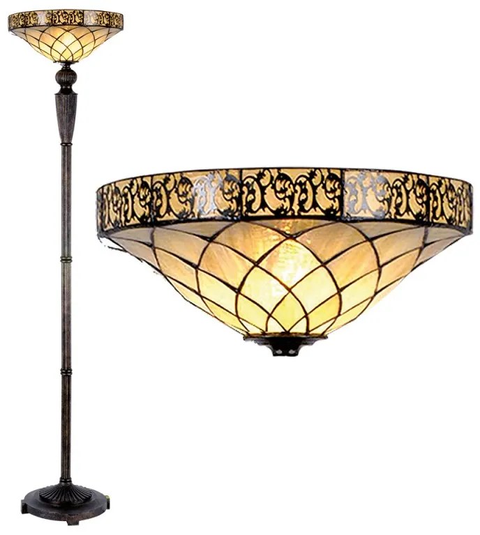 Vitráž stojaca lampa ORNAMENT 41*179