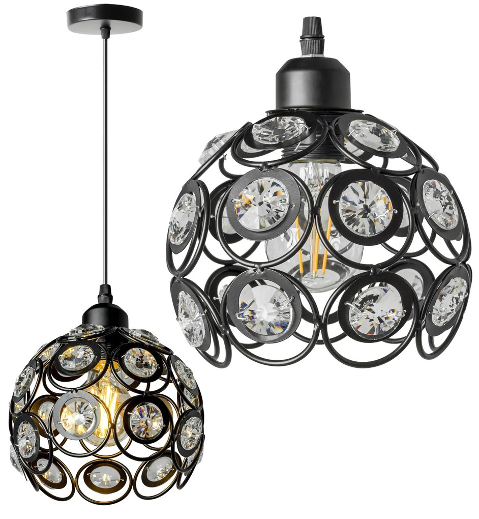 Toolight - Závesné svietidlo 1xE27 APP206, čierna, OSW-30001