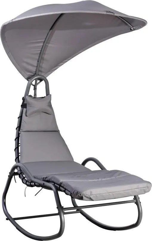 Záhradné relaxačné ležadlo / hojdačka AVENBERG SIENA - sivá