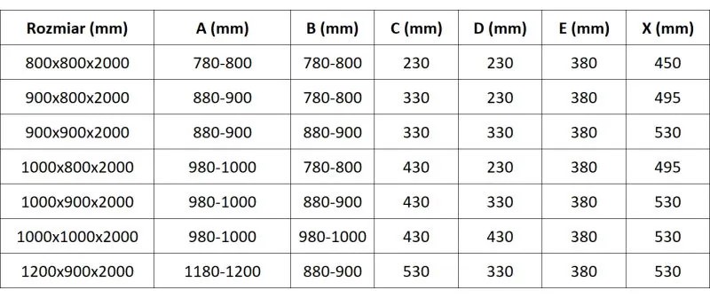 Mexen Exo, asymetrický sprchový kút s posuvnými dverami 100 x 80 cm, 6mm číre sklo, čierny profil, 8132-100-080-70-00