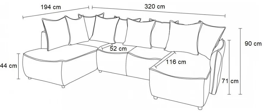 Tmavosivá rozkladacia rohová pohovka (pravý roh) Leon – Bobochic Paris