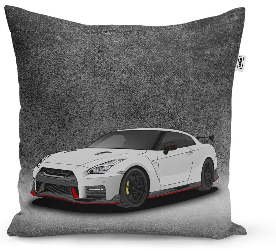 Sablio Vankúš Nissan GTR 35 Sivý - 40x40 cm