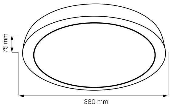 LED Stm koup stropné svietidlo HALINA LED/48W/230V 3000-6000K pr. 38 cm čierna + DO