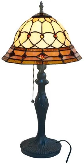 Metal Tiffany lampa na nočný stolík CARAMEL Ø25*42