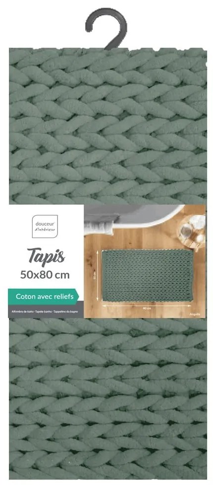 Zelená kúpeľňová predložka 50x80 cm Ariel – douceur d'intérieur
