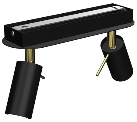 Bodové svietidlo PRESTON 2xGU10/MR11/40W/230V čierna/zlatá