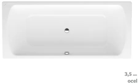 Laufen Bolsena obdĺžniková vaňa 180x80 cm smaltovaná oceľ ľavá aj pravá SIKOVLMP180