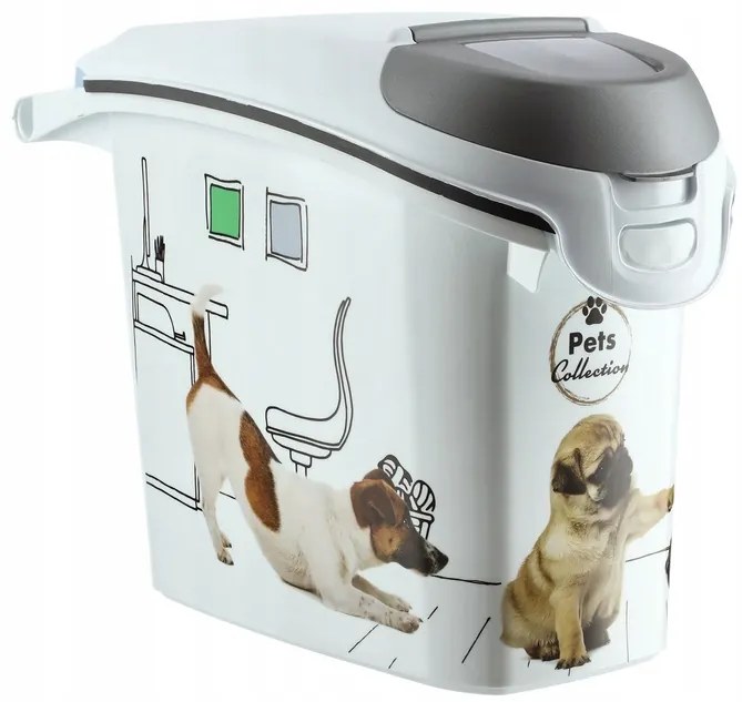Kontejner a úložný box na granule pro psy, 15l/6kg DOG