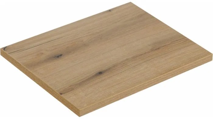 Závěsná skříňka Nova Black II s deskou 50 cm černá/dub evoke