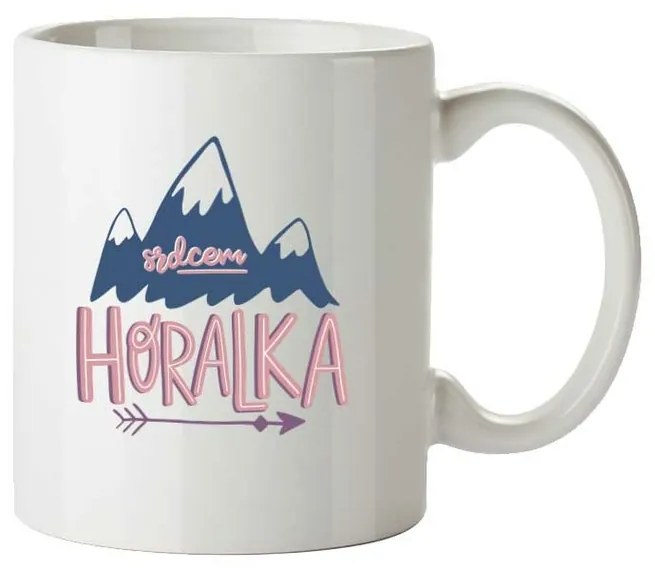 Bohemia Gifts Keramický hrnček - Srdcem horalka, 350 ml