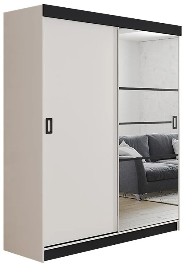 Skriňa Retro 138 6L Biely / Dvierka biely