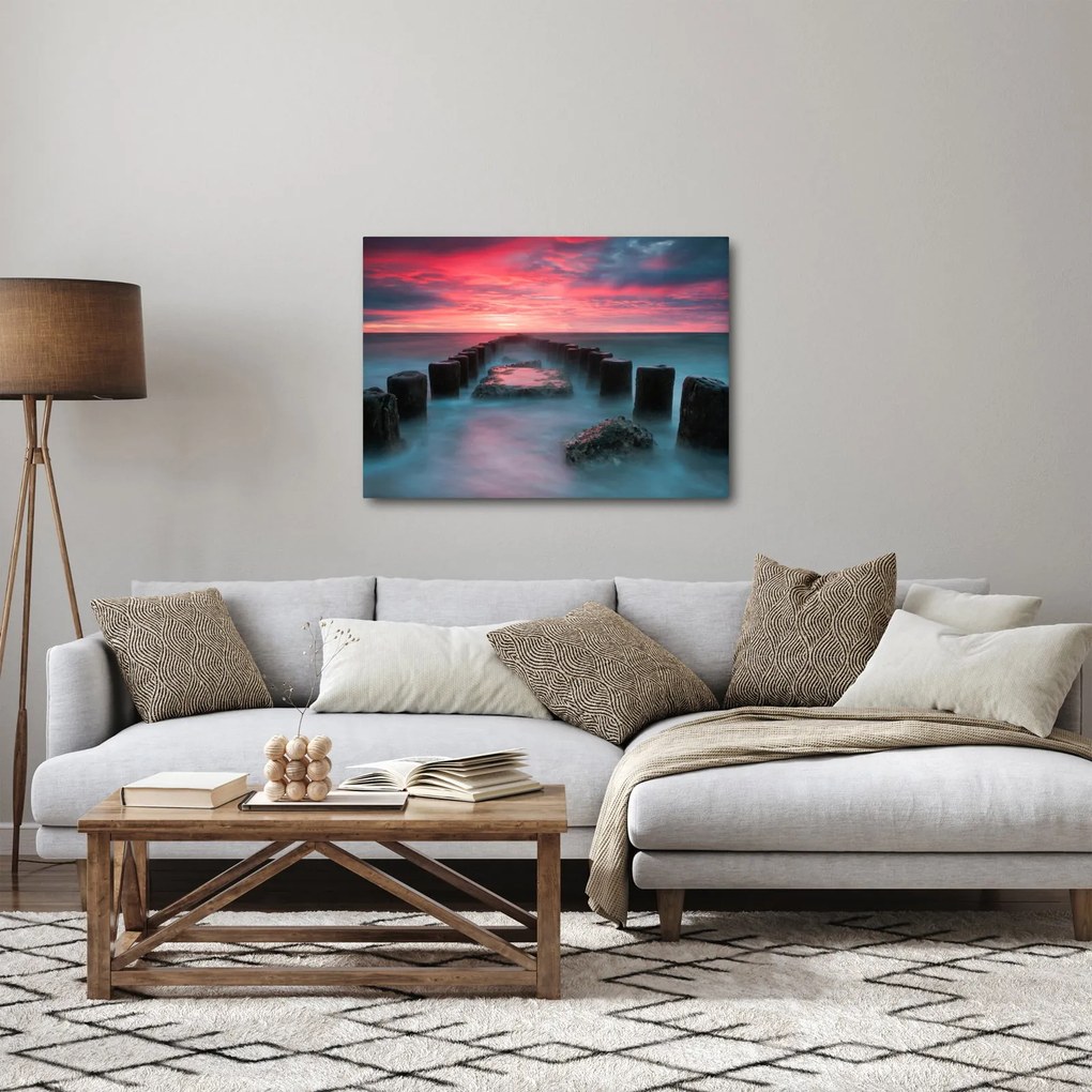 Obraz - Skaly v mori (70x50 cm)