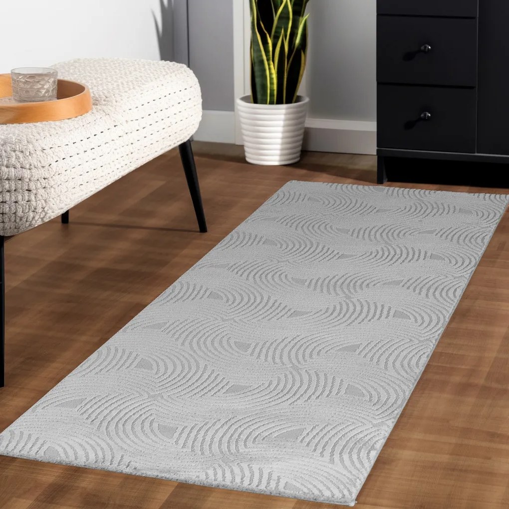 Ayyildiz, Koberec behúň Sahara 1113 Silver, 80x250, šedá, obývacia izba