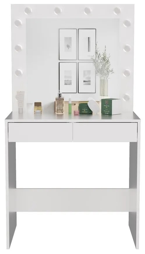 Toaletný stolík s osvetlením Marina biely