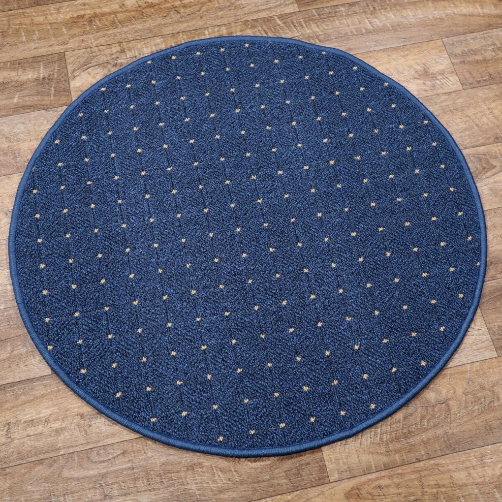 Condor Carpets, Kusový koberec Udinese modrý kruh, 300x300 (priemer) kruh, šedá, chodba / predsieň
