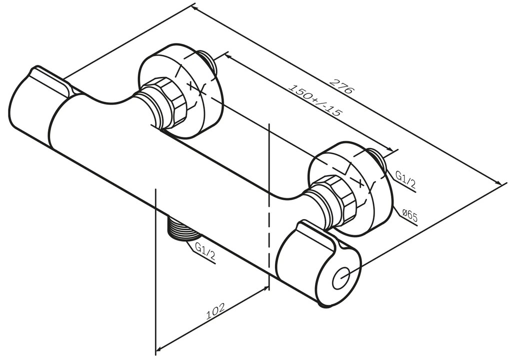 Sprchová batéria AM.PM Gem FGA40000 termostat, chróm