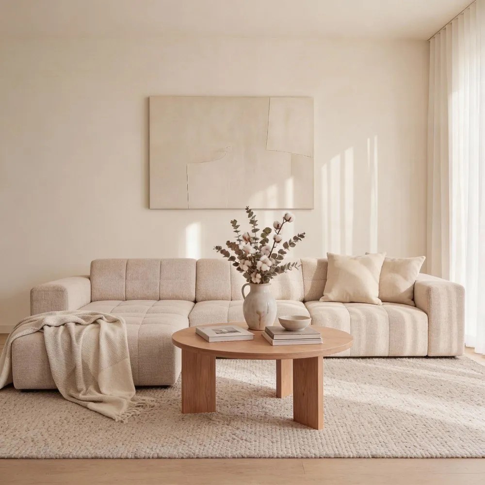 Béžová rohová pohovka (ľavý roh) Chicago – Cosmopolitan Design