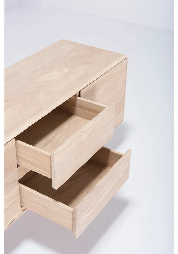 TV komoda z masívneho dubového dreva Gazzda Fawn Natural