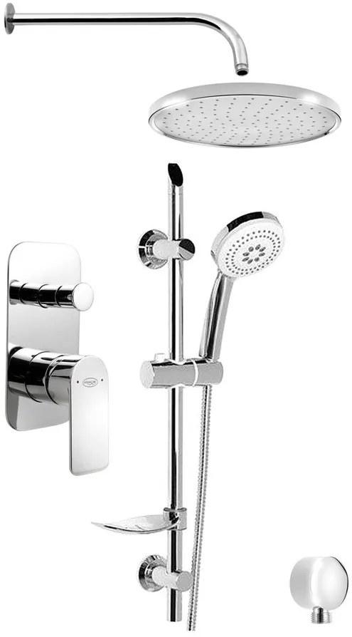 Aqualine Aqualine, DAPHNE podomietkový sprchový set s pákovou batériou, 2 výstupy, chróm, DH944
