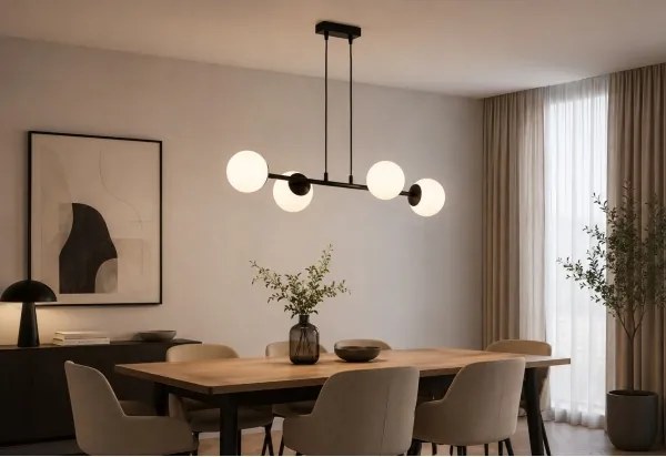Brilagi - Luster na lanku MILO 4xE27/60W/230V čierna