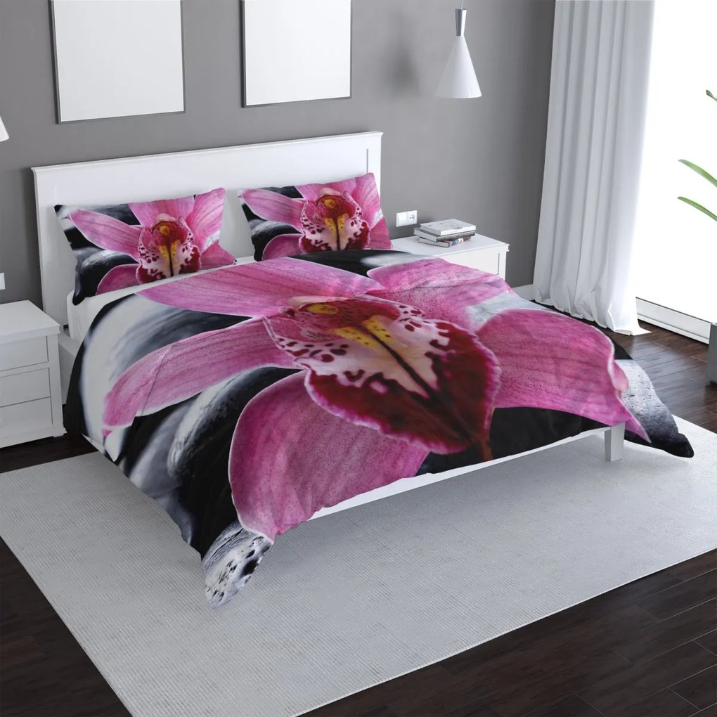 Sablio Obliečky Ružová orchidea - 140x200 / 90x70