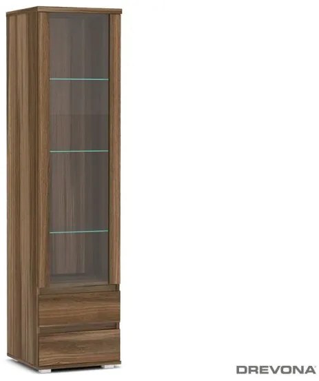 Vitrína, REA AMY 21, 2-zásuvková, dub vicenza