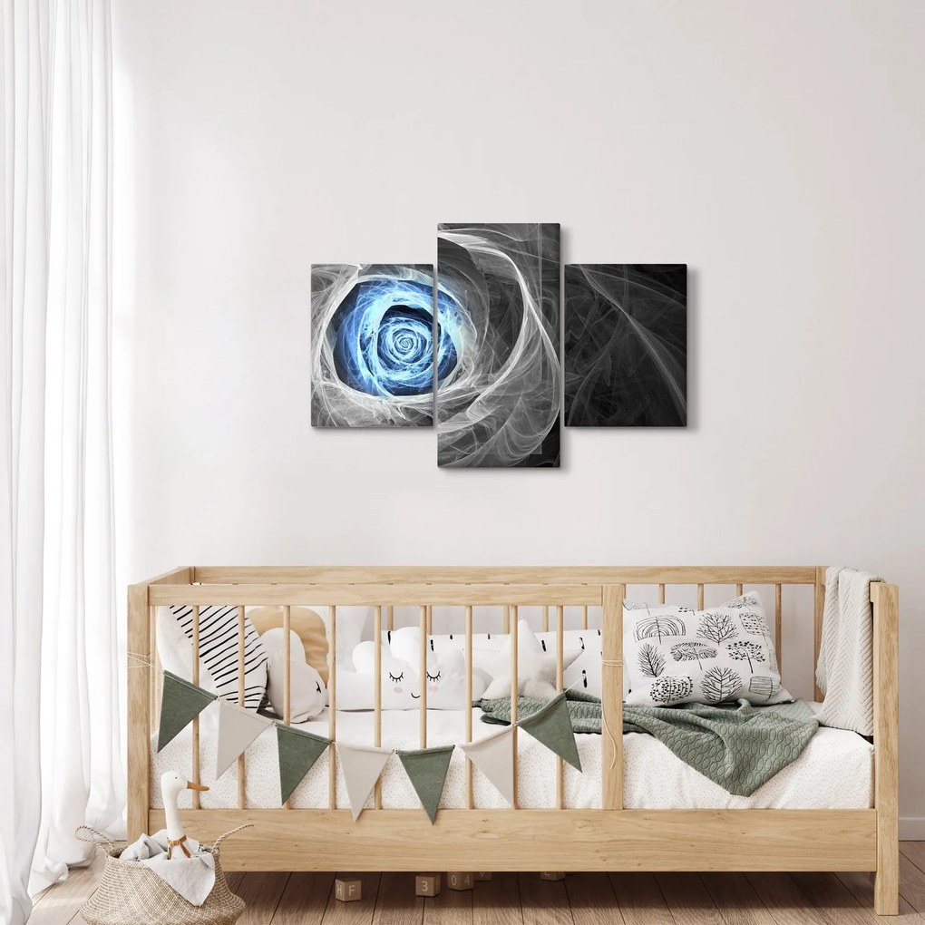 Obraz - Abstraktné ruže modrá (90x60 cm)