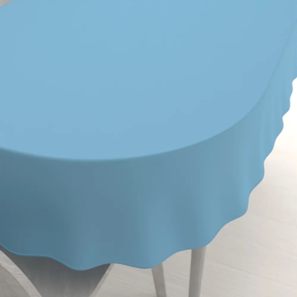 Biante Dekoračný oválny obrus Rongo RG-100 Svetlo modrý 50x100 cm