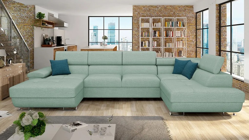 Rohová sedacia súprava Alvin Bis Premium, Dostupné poťahy: Terra 05 + Terra 05 + Terra 15 ECO, Strana: Ľavá