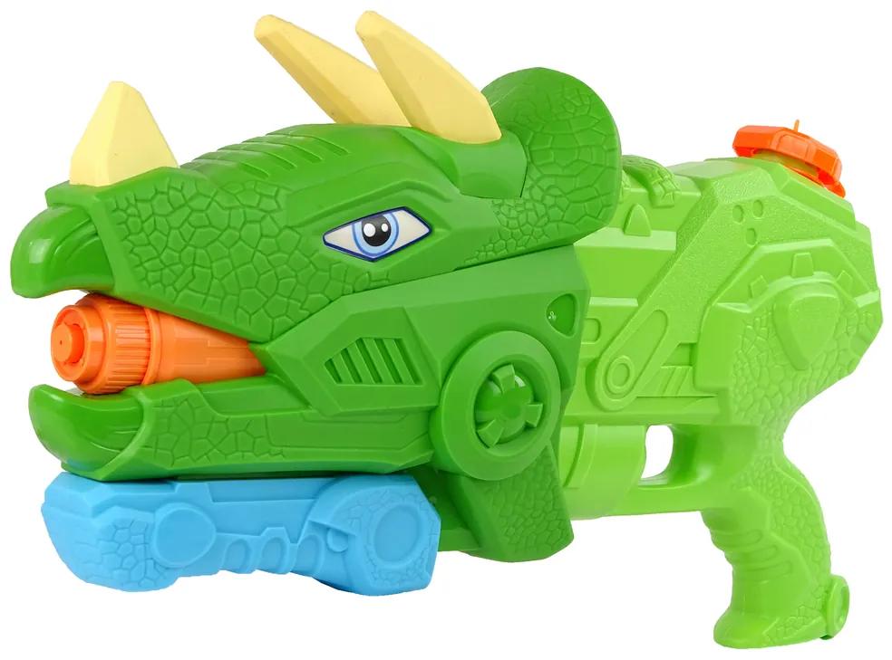 Lean Toys Vodná pištoľ Dinosaur - 1330 ml Green Range