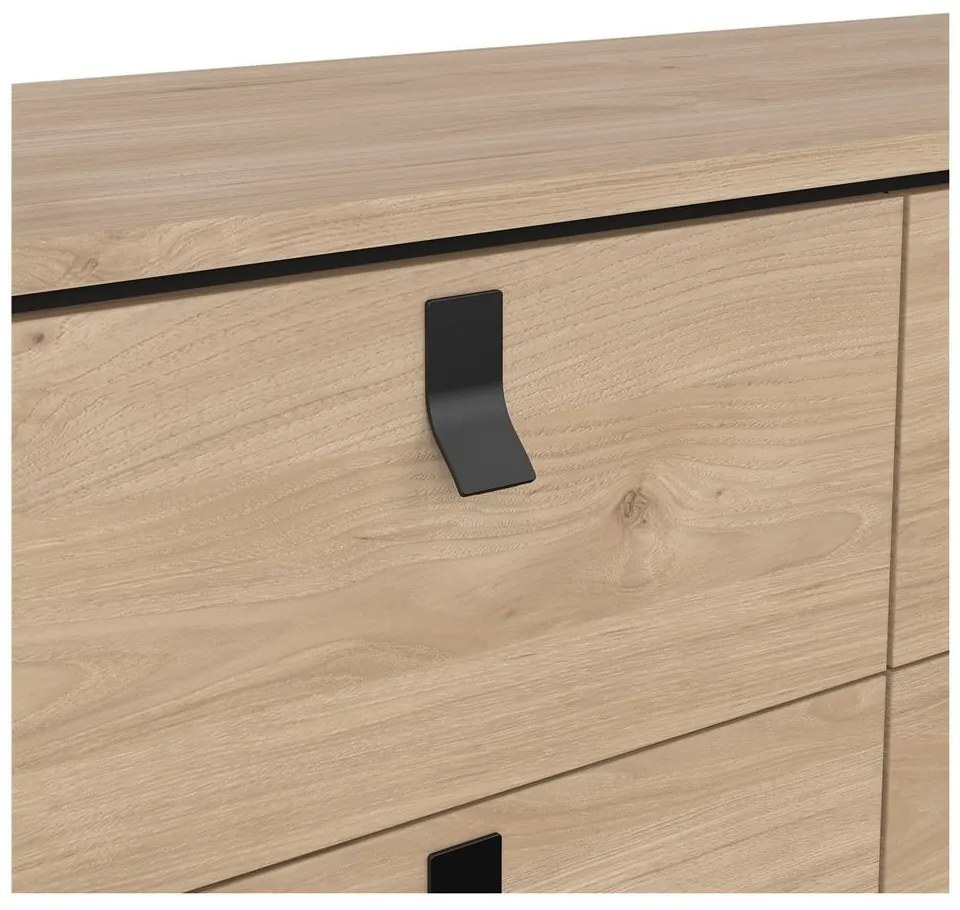 Nízka komoda v dekore duba v prírodnej farbe 102x99 cm Ry – Tvilum