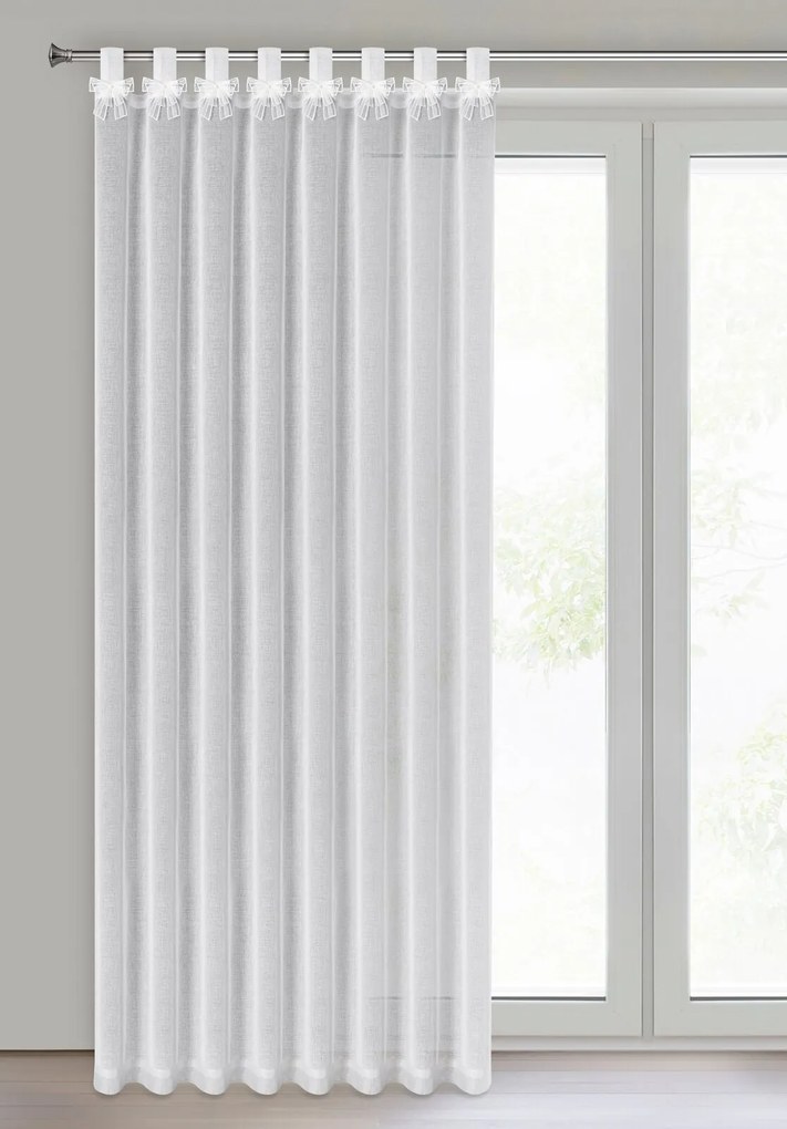 ZÁCLONA NA PÚTKACH ALEXANDRA 140X250 CM BIELA