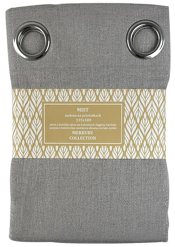 Záves na prechodkách Mist 135x180 šedá Merkury Home