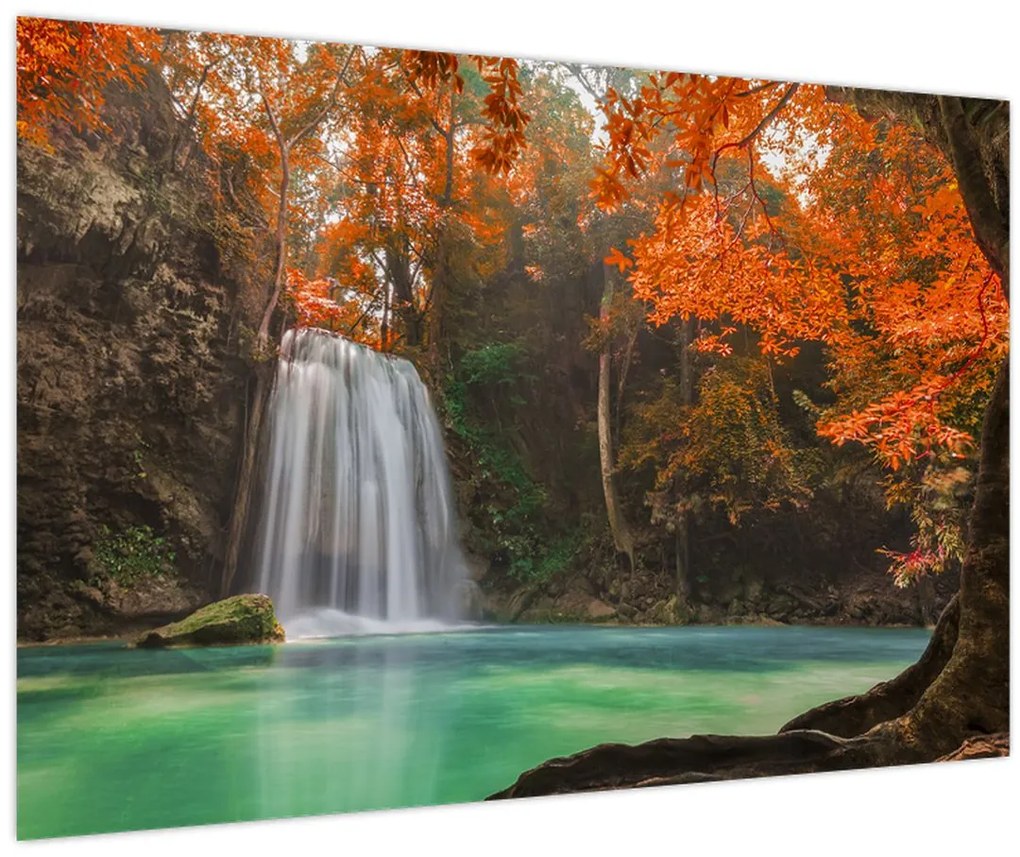 Obraz - Vodopád v Thajsku (90x60 cm)