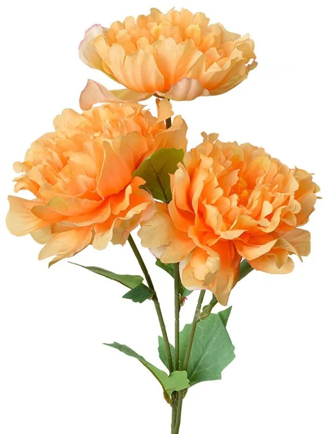 Umelá kvetina chryzantéma s oranžovými kvetmi - 15*10*61 cm