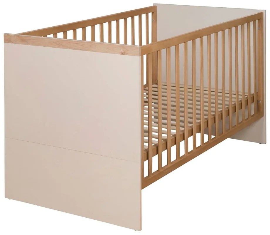 Béžová/v prírodnej farbe postieľka s nastaviteľnou výškou 70x140 cm Jil – Roba