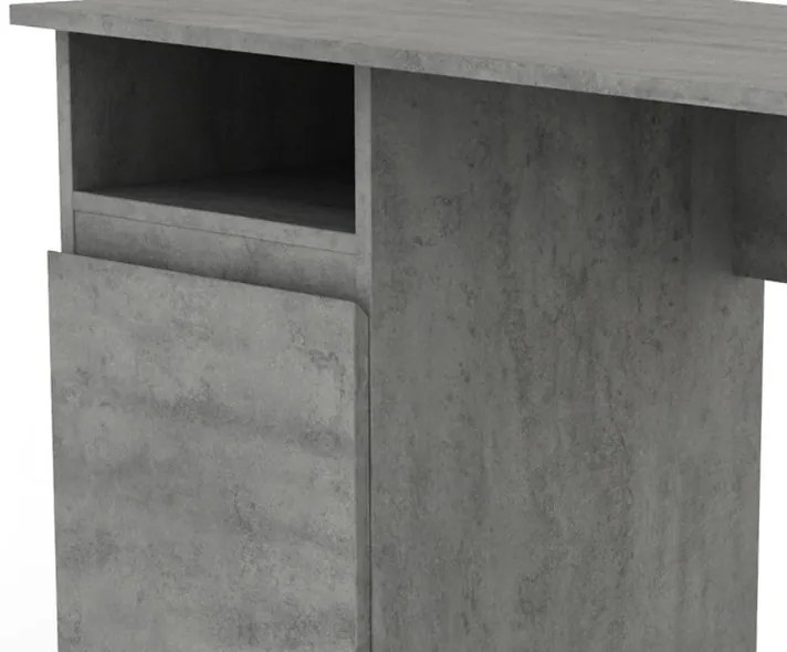 Písací stôl so 3 zásuvkami Carlos, šedý beton