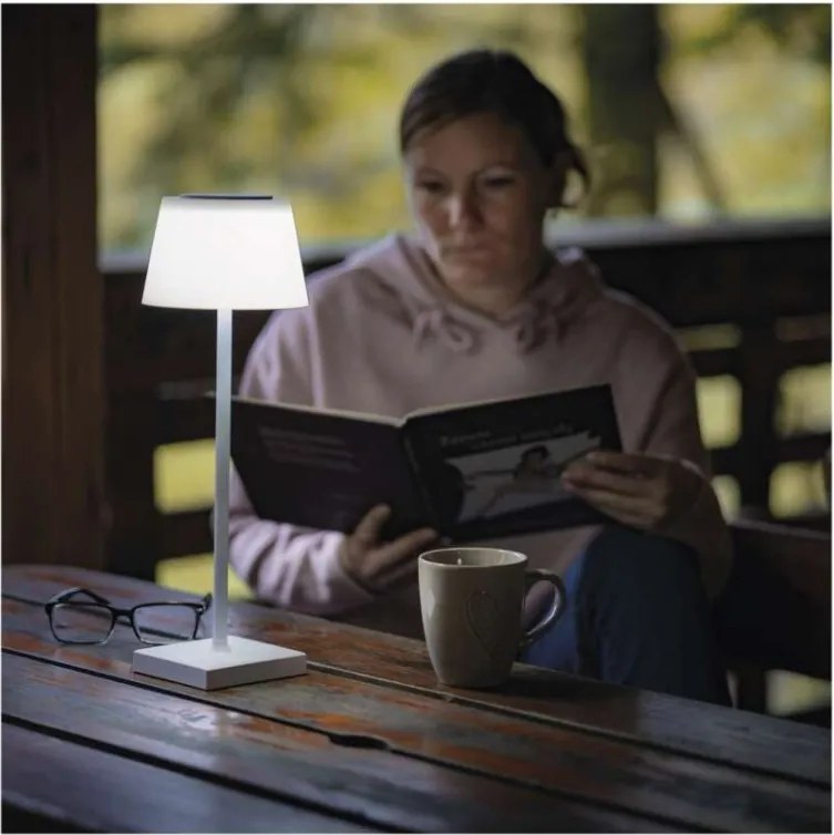 Stolná LED lampa KATIE biela