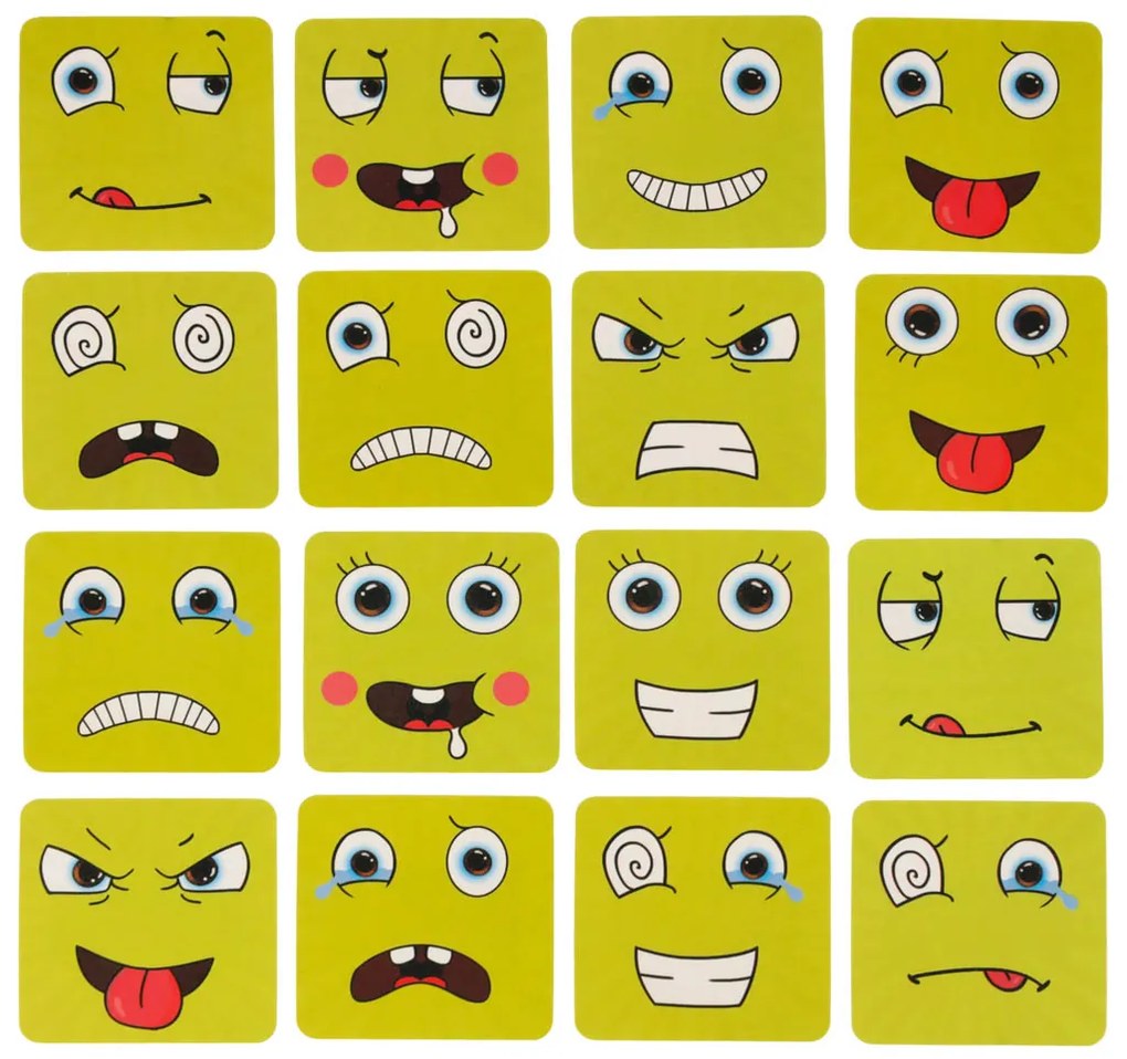 KIK Kreatívne drevené bloky – Emocie a tváre: logická hra v plechovke (3+)