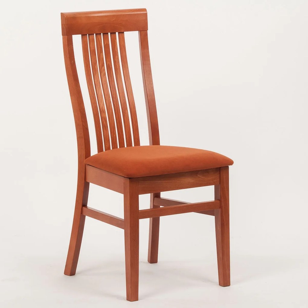 Stima Buková jedálenská stolička Takuna Vyberte odtieň ->: Tmavo hnedá, Vyberte látku ->: VELVET terracota 44