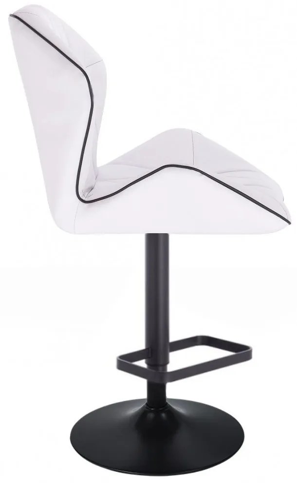 LuxuryForm DESIGN Barová stolička MILANO MAX na čiernom tanieri - biela